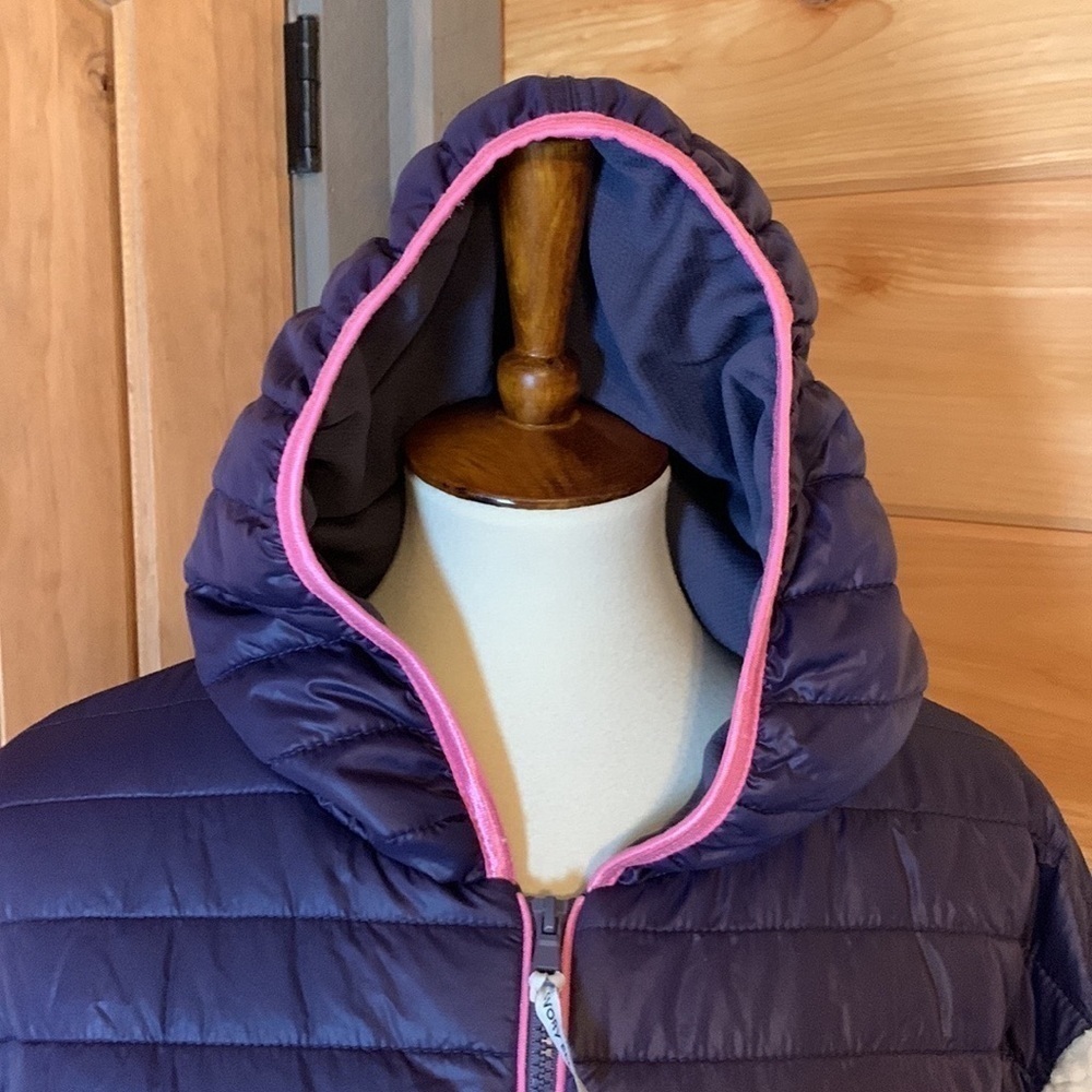 Ivory Ella Sherpa and puffer hooded jacket 1/4 zip Size XL - Picture 6 of 15